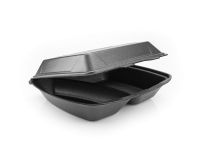 Lunch box foam polystyrene MV-2 black 250*210*70 mm